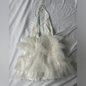 BEGINNING BOUTIQUE RUFFLE BIRTHDAY CAKE MINI DRESS